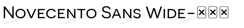 Novecento Sans Wide字体转换